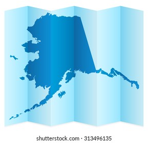 Alaska map on a white background. Vector illustration.