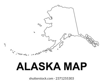 Alaska Karte Form, vereinte Staaten von Amerika. Flaches Concept Symbol Vektorgrafik Symbol .