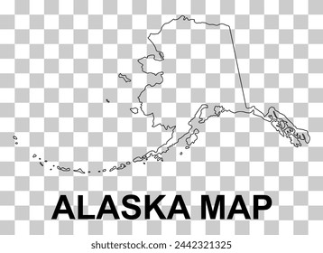 Alaska map shape, united states of america. Flat concept icon symbol vector illustration .