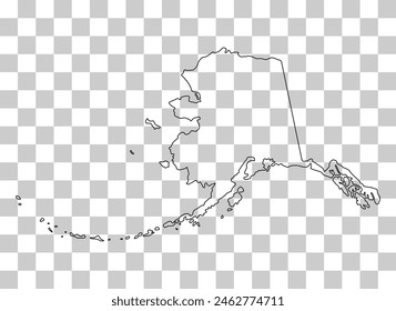 Alaska map shape, united states of america. Flat concept icon symbol vector illustration .