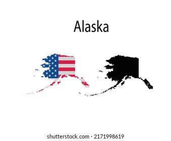Alaska Map Silhouette Icon Vector Illustration Stock Vector (Royalty ...