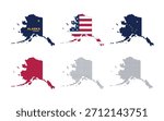 Alaska map. Alaska state maps in various types
