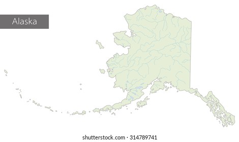 Alaska Map. USA