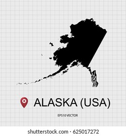 Alaska map vector