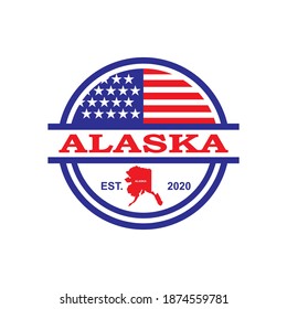 Alaska Map Vector , Country Logo