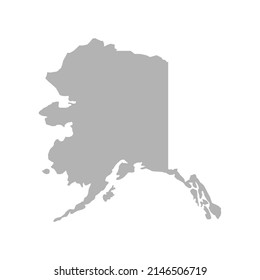 Alaska map vector icon on white background