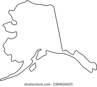 alaska map, alaska vector, alaska outline, alaska stylized