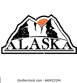 Alaska Mountains Vector Symbol Easy Edit Stock Vector (royalty Free 