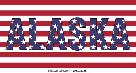Alaska on USA flag