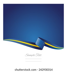 Alaska ribbon flag vector