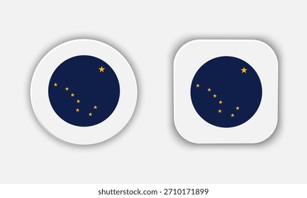 Alaska-Symbol für abgerundete Nationalflagge