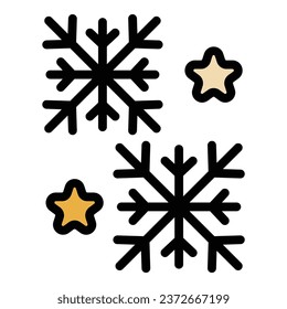 Alaska snowflake icon outline vector. Usa ice. Arctic winter color flat