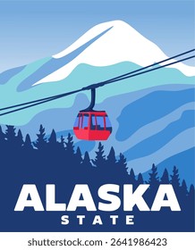 alaska state with beautiful natural scenery