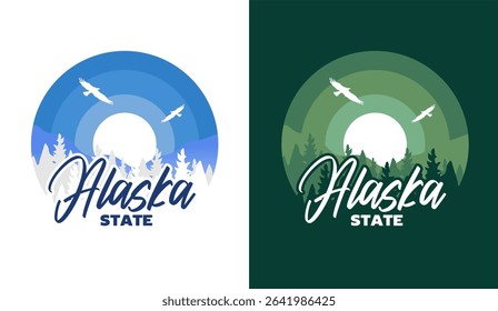 alaska state with beautiful natural scenery