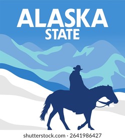 alaska state with beautiful natural scenery