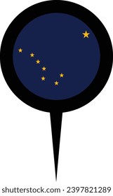 Alaska State Flag Location Pin