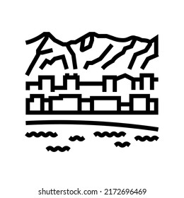 alaska state line icon vector. alaska state sign. isolated contour symbol black illustration