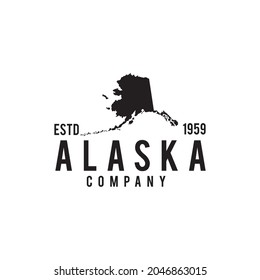 Alaska State Map Company Vector Logo Design