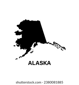 Alaska state map silhouette icon