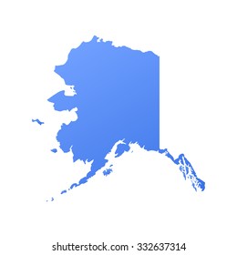 Alaska state map,border