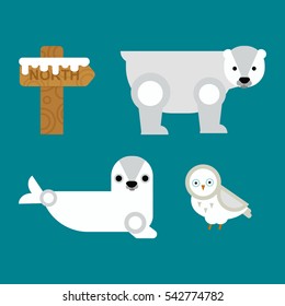 Alaska symbols vector illustration.