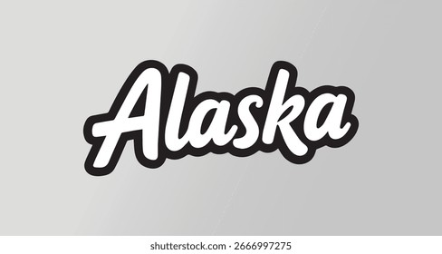 Elemento gráfico de texto de Alaska Ilustración Diseño de Plantilla 
