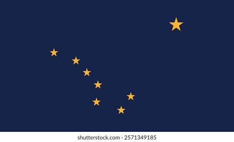 Alaska US State Flag Vector Illustration