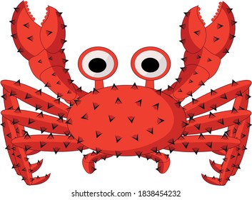 Alaska vector illustrator red crab in red is useful for website icons or symbols for food