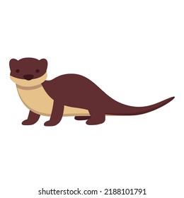 Alaska Weasel Icon Cartoon Vector. Arctic Animal. Polar Creature