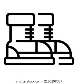 Alaska winter boots icon outline vector. Ice snow. Arctic glacier