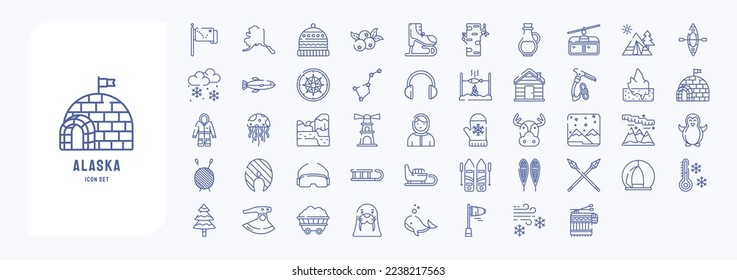 Alaska winter vector illustration icon