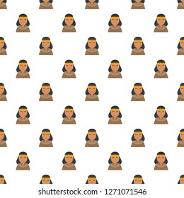 Alaska woman pattern seamless vector repeat for any web design