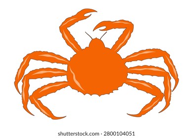 Alaskan king crab icon image, isolated on white background, vector