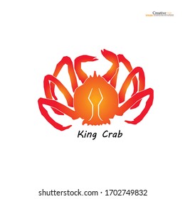 Alaskan king crab in isolated white background.vector illustration.