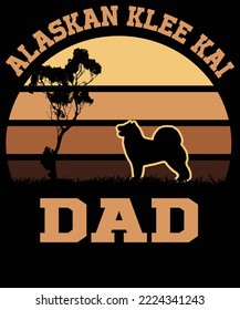 Alaskan Klee Kai Dad Vintage T-shirt Design