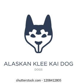 Alaskan Klee Kai Dog Icon. Trendy Flat Vector Alaskan Klee Kai Dog Icon On White Background From Dogs Collection, Vector Illustration Can Be Use For Web And Mobile, Eps10