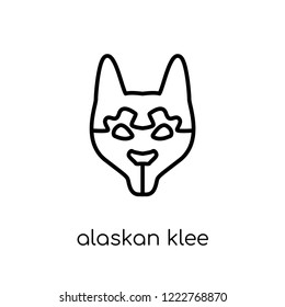 Alaskan Klee Kai Dog Icon. Trendy Modern Flat Linear Vector Alaskan Klee Kai Dog Icon On White Background From Thin Line Dogs Collection, Editable Outline Stroke Vector Illustration