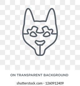 Alaskan Klee Kai dog icon. Trendy flat vector Alaskan Klee Kai dog icon on transparent background from dogs collection. High quality filled Alaskan Klee Kai dog symbol use for web and mobile