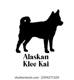 Alaskan Klee Kai Dog silhouette dog breeds logo dog monogram logo dog face vector