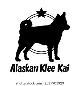 Alaskan Klee Kai. dog silhouette,  dog, dog breeds, logo, vector, silhouette, logo design, animal, illustration, icon, sign, design, black,  symbol, pet