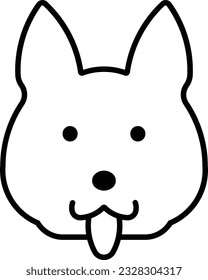 Alaskan malamute dog pet animal mammal Outline