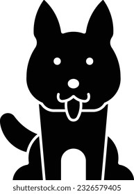Alaskan malamute dog pet mammal animal Glyph