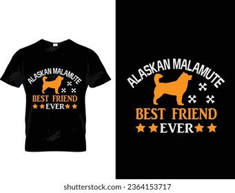 Alaskan malamute dog t shirt design