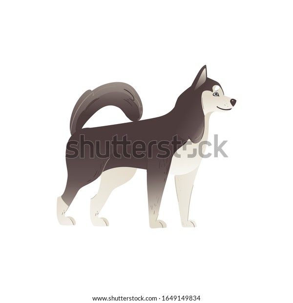 Alaskan Malamute Siberian Husky Cute North Stock Vector Royalty Free 1649149834