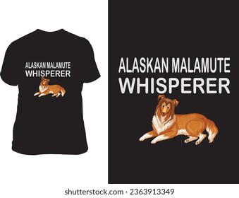Alaskan malamute t shirt design