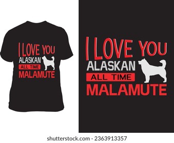 Alaskan malamute t shirt design