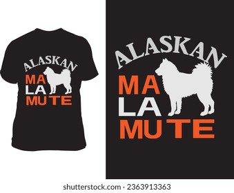 Alaskan malamute t shirt design