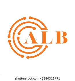 ALB letter design.ALB letter technology logo design on white background.ALB Monogram logo design for entrepreneur and business.