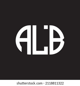 ALB letter logo design on black background. ALB 
creative initials letter logo concept.  
