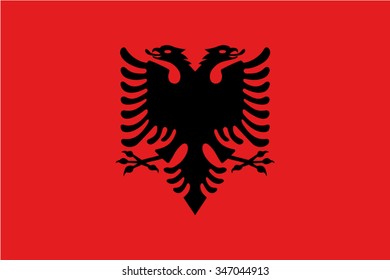 Albania, Albanian  Flag vector image  